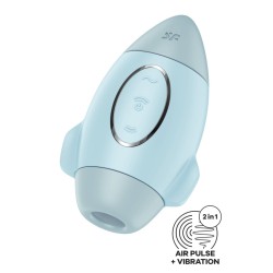 Stimulateur de clitoris violet vibration et air pulsé USB vert Mission control Satisfyer - CC597853