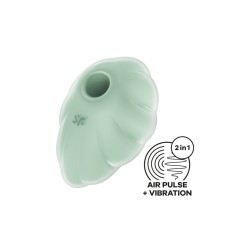 Stimulateur clitoridien par onde de pression sans contact et par vibration USB vert menthe, Cloud Dancer Satisfyer - CC597838