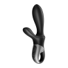 Vibromasseur rabbit noir USB, chauffant et connecté Heat Climax  Satisfyer - CC597791
