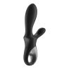 Vibromasseur rabbit noir USB, chauffant et connecté Heat Climax  Satisfyer - CC597791