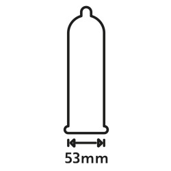 Préservatifs extra lubrifiés, en latex x12 avec réservoir Extra Wet 53 mm - R416584