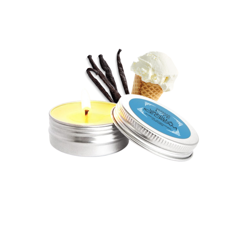 Mini Bougie de massage glace vanille 30ml 100% naturelle - SEZ070