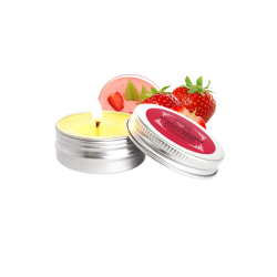Mini Bougie de massage mousse de fraise 30ml 100% naturelle - SEZ072