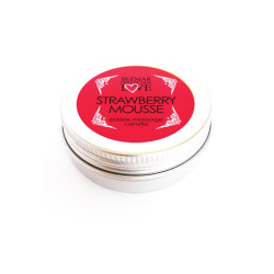 Mini Bougie de massage mousse de fraise 30ml 100% naturelle - SEZ072