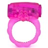 Cockring rose vibrant avec stimulation du clitoris - CC570041