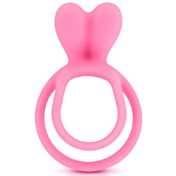 Double cockring rose avec stimulateur de clitoris - CC5710050050