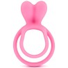 Double cockring rose avec stimulateur de clitoris - CC5710050050