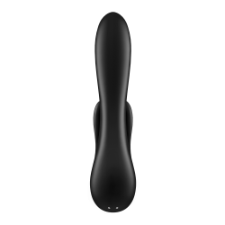 Vibromasseur rabbit noir double stimulation clitoris Double Flex Satisfyer - CC597809