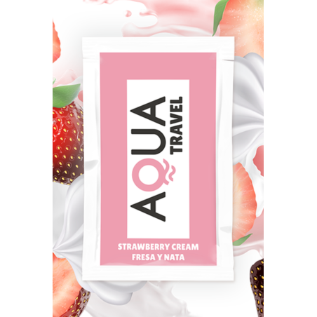 Dosette lubrifiant à base d'eau saveur fraise à la crème 6 ML - D-230599