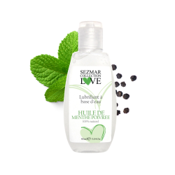 Lubrifiant à base d'eau 100% naturel Menthe poivrée 90 ml - SEZ089