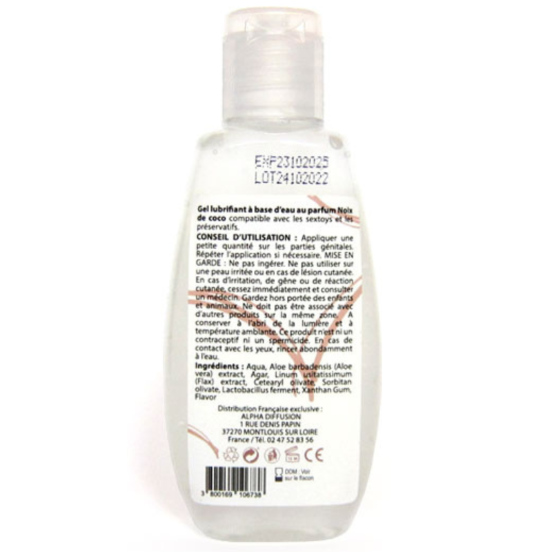 Lubrifiant à base d'eau 100% naturel Noix de Coco 90 ml - SEZ087