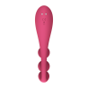 Vibromasseur triple stimulation flexible, anal, vaginale, clitoridienne Tri Ball rouge USB Satisfyer - CC597817