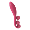 Vibromasseur triple stimulation flexible, anal, vaginale, clitoridienne Tri Ball rouge USB Satisfyer - CC597817