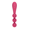Vibromasseur triple stimulation flexible, anal, vaginale, clitoridienne Tri Ball rouge USB Satisfyer - CC597817
