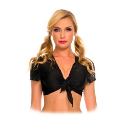 Top court, manches courtes , attache nœud devant 